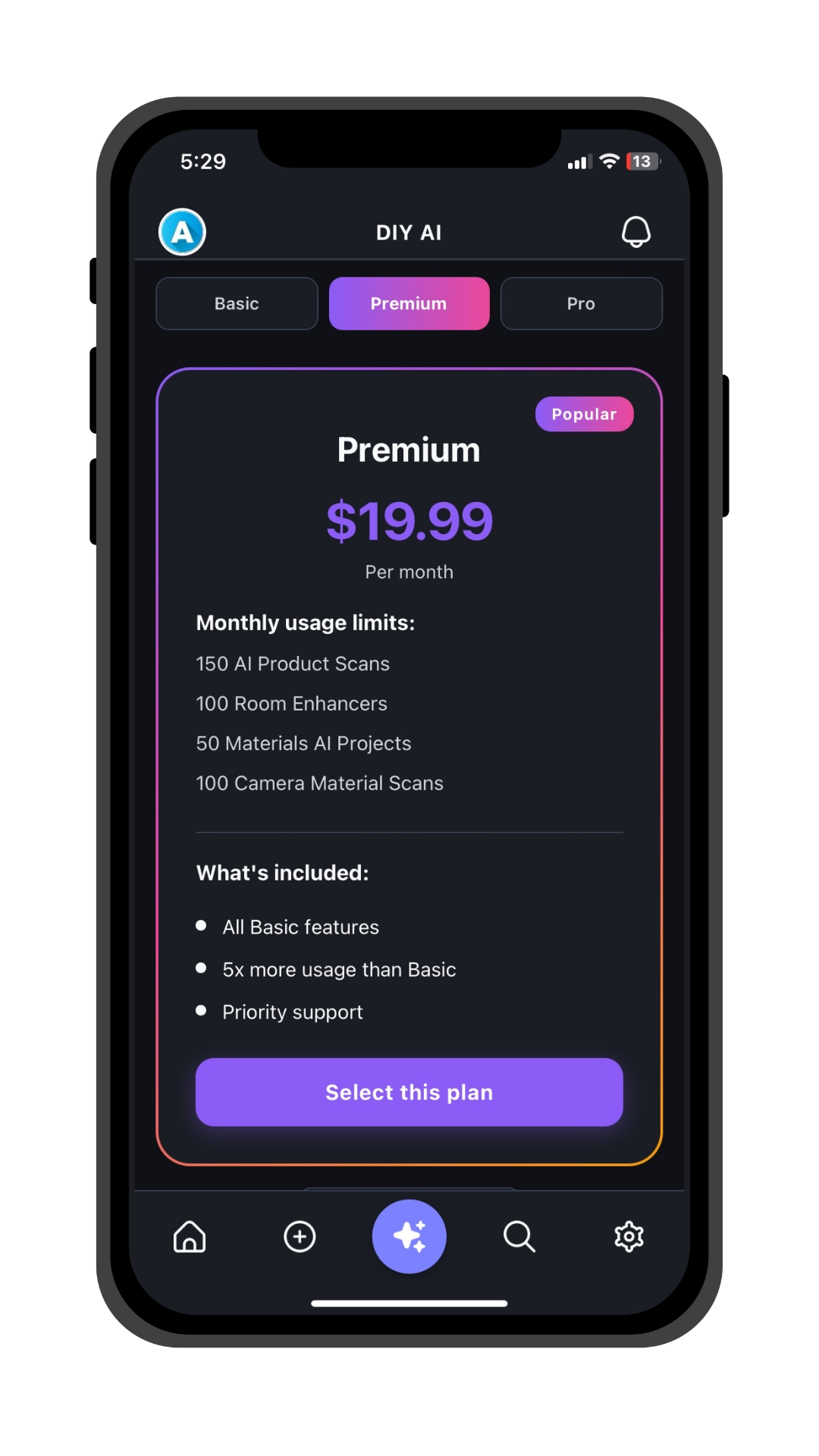 DIYAI Payment - Dark Mode
